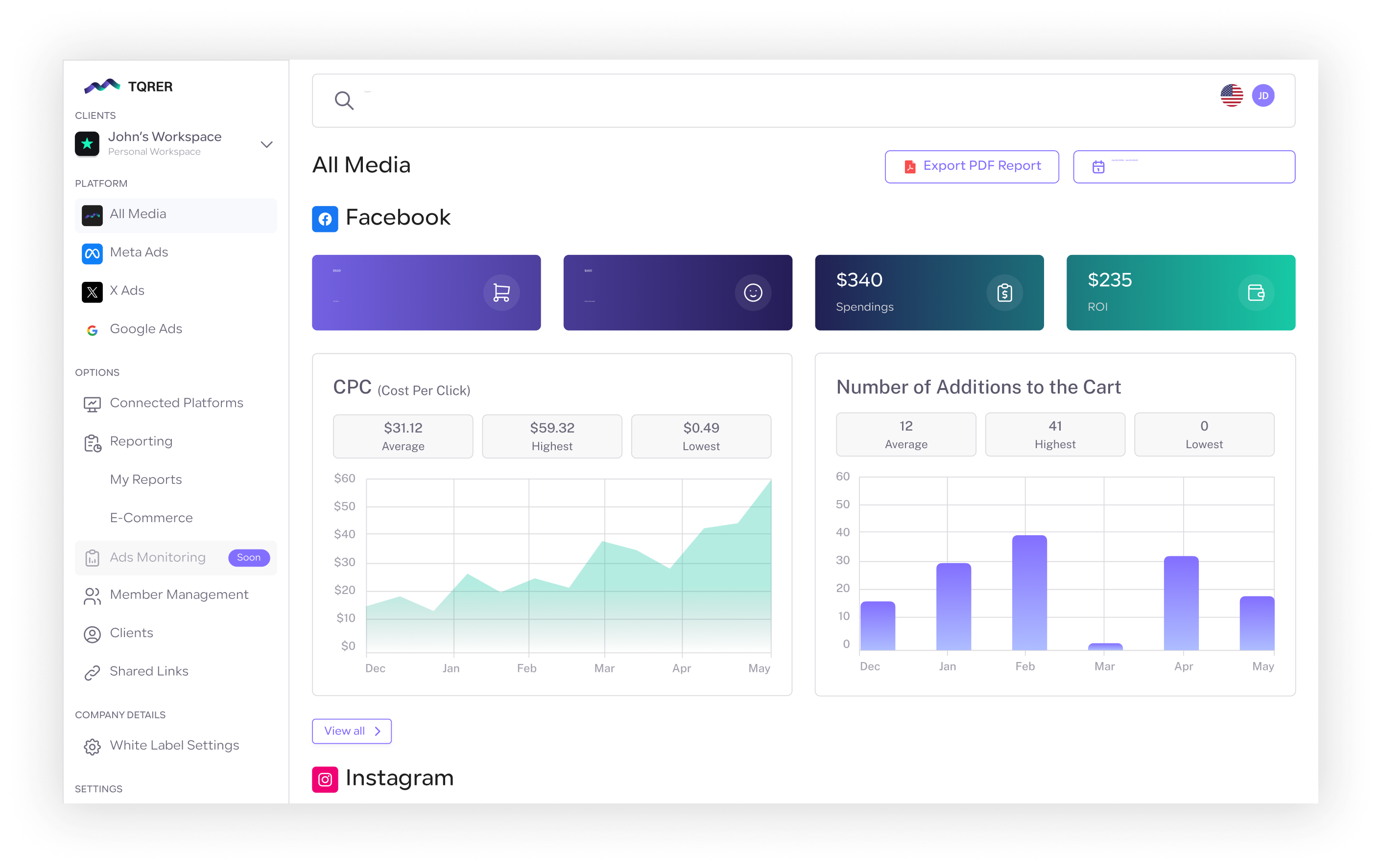 Tqrer dashboard preview